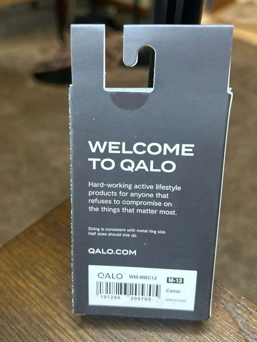 QALO Men's Silicone Ring in Camo Green and Black - Size 12